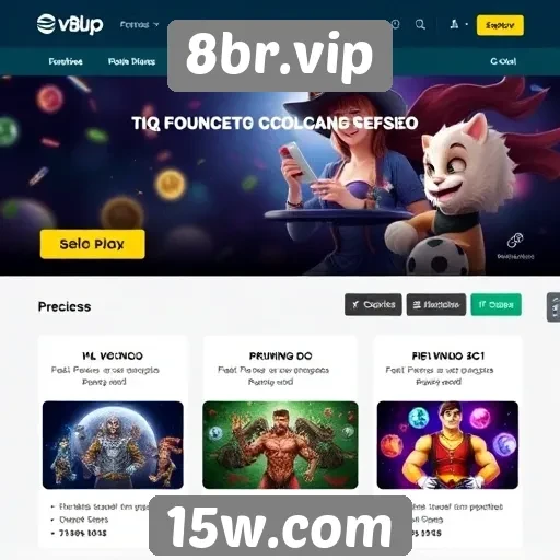 Funcionalidades principais do site de jogos 8br.vip
